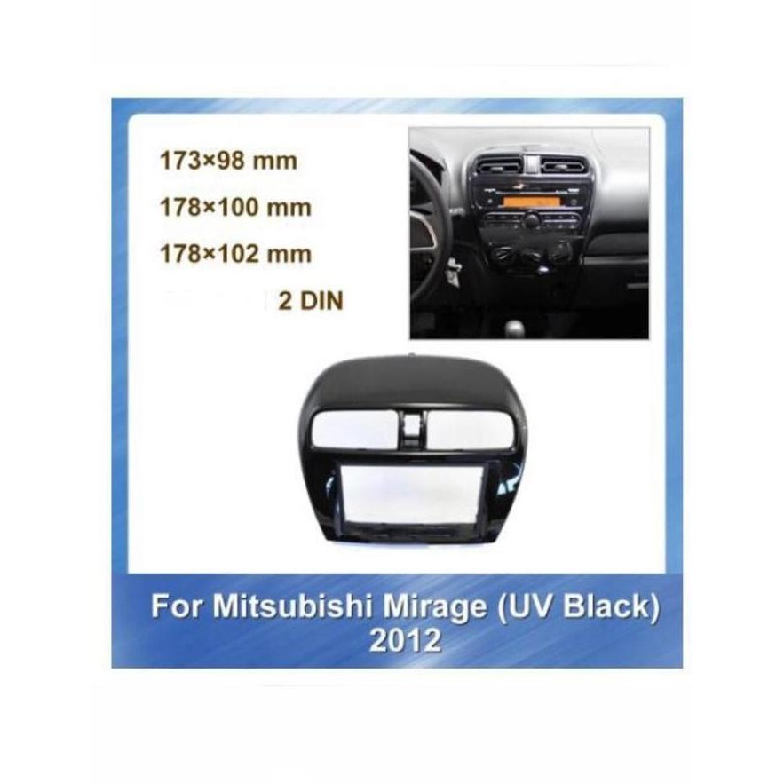 Frame 7 inch Mitsubishi Mirage 2012 Panel Head Unit MURAH