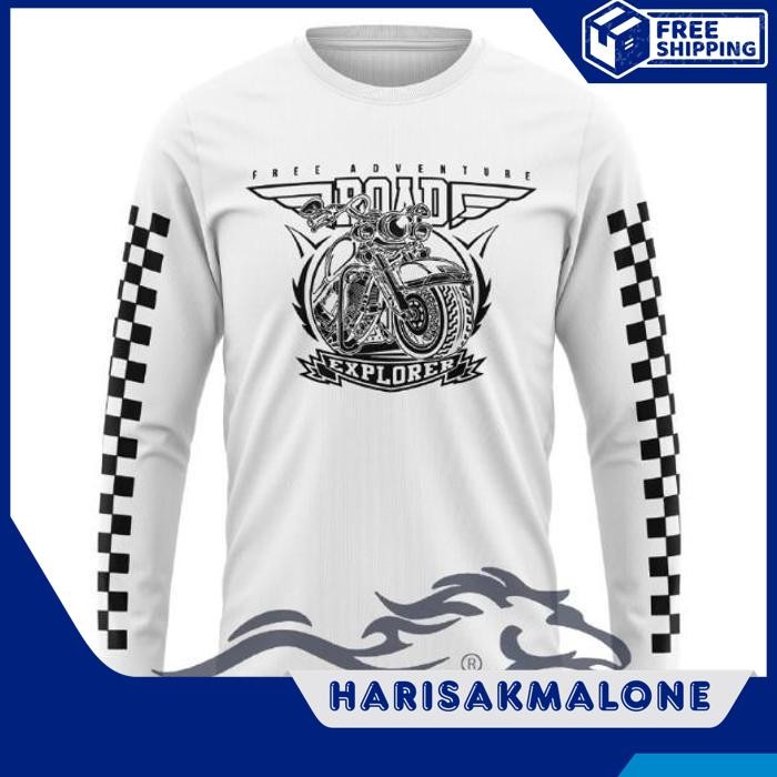 OBRAL DISKON KAOS TSHIRT BAJU MURAH COMBED 30S DISTRO FREE ADVENTURE ROAD EXPLORER TOURING LENGAN PA