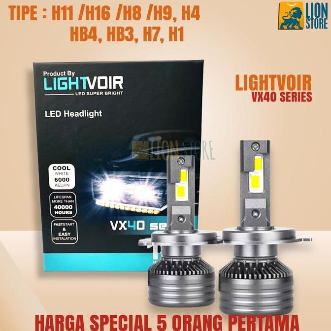 Lightvoir Lampu Led Mobil Headlamp Utama Vx40 Series Super Terang