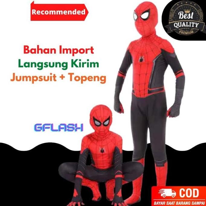 Baju Kostum Anak Spiderman Impor Costume Superhero Cosplay Spider