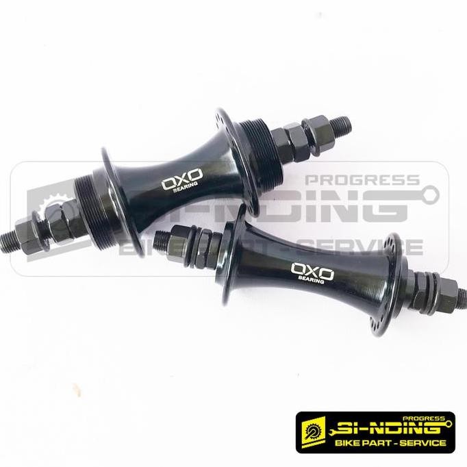 Hfh Hub Hb-675 Freehub Sepeda Fixie Oxo Depan Belakang Cog 17T Bearing Alloy Lubang 36 Hole Hitam