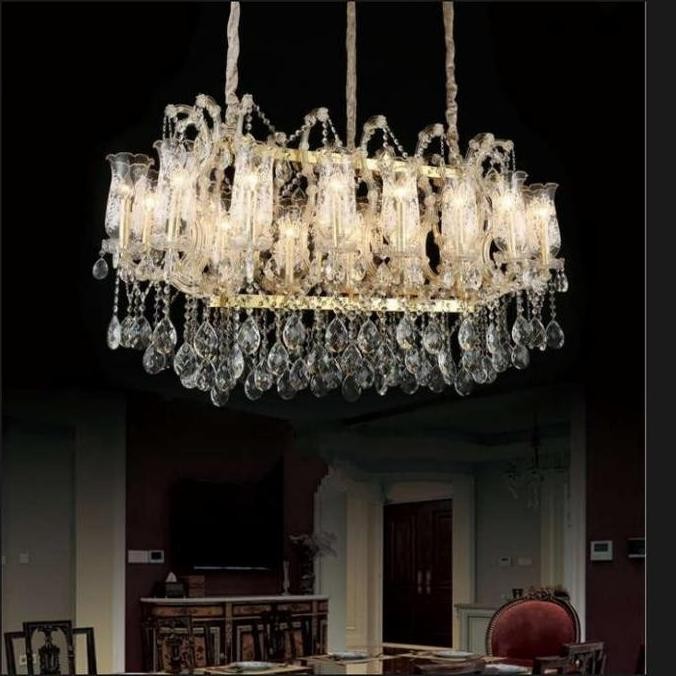 FL 6262 LAMPU GANTUNG KRISTAL CHANDELIER MODEL KAPAL MEJA MAKAN MEWAH Murah