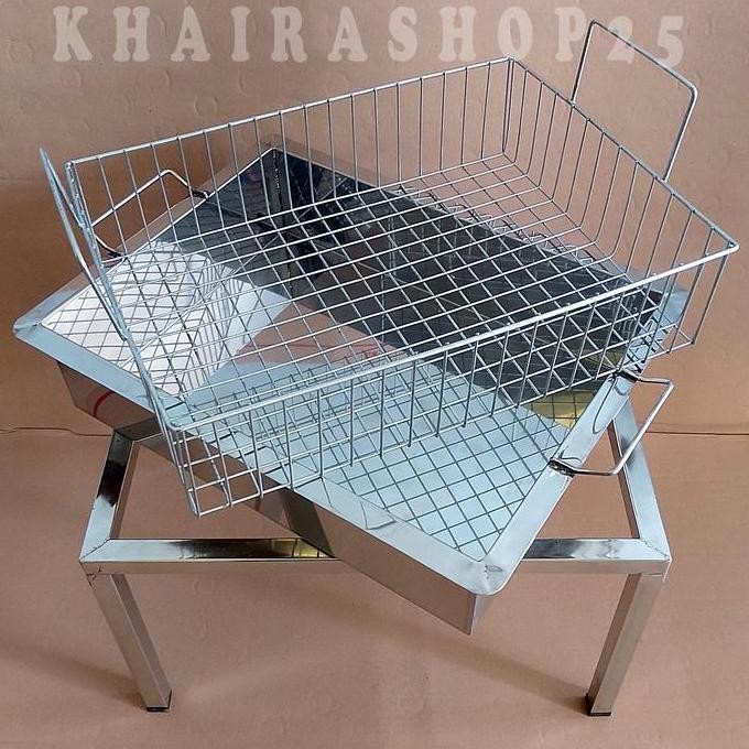 Wajan Penggorengan Donat Chicken Kentang Ayam Deep Fryer Kotak Stainless Serba Guna