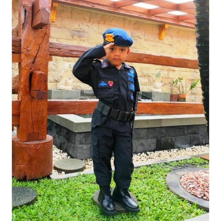 Baju Brimob - Seragam Pdl Brimob Anak-Baju Profesi Brimob Anak