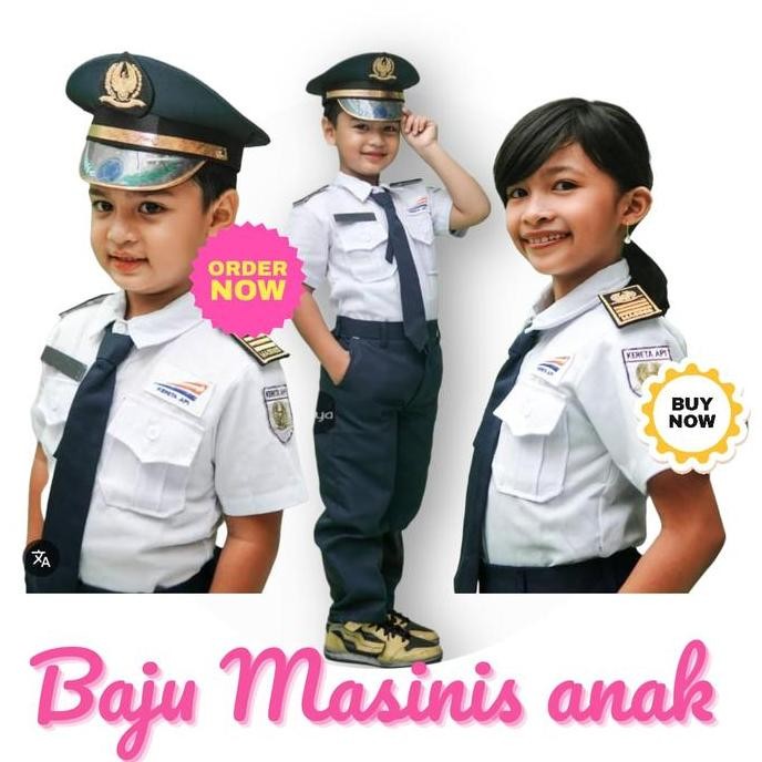 Baju Masinis Kereta Api Anak Kostum Masinis Kereta Api Anak Baju Profesi Masinis Anak