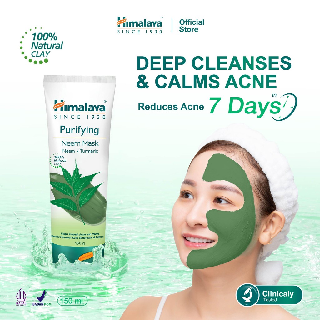 Himalaya Purifying Neem Face Mask 150ml - Masker Wajah Untuk Jerawat Acne Skincare