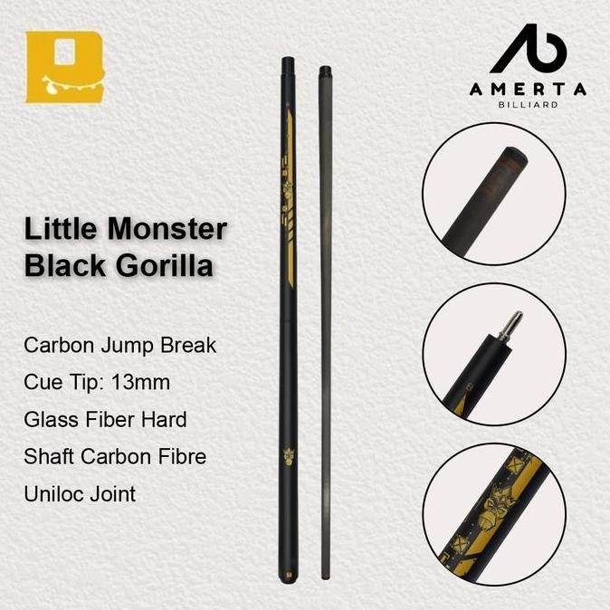 Stik Billiard Jumpbreak Little Monster Gorilla Cue Jumpbreak Baru