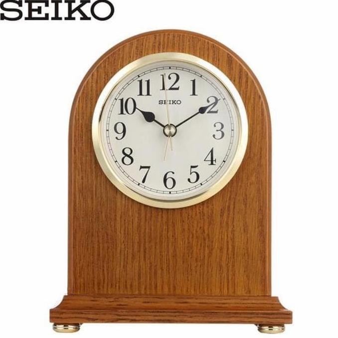 JAM MEJA KAYU SEIKO QXE031B ORIGINAL SOLID KAYU ALARM