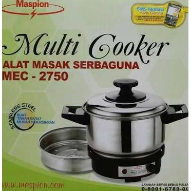 Maspion Multi Cooker Mec2750 - Mec 2750 Alat Masak Serbaguna