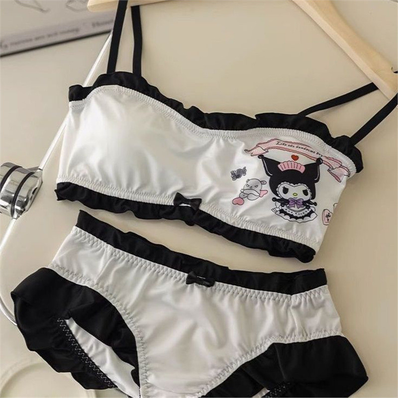 Aula Pengalaman Terlarang COD Set Bra Kuromi Kartun Lucu untuk Anak Perempuan