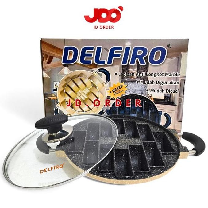 Delfiro Cetakan Kue Pukis 12 Lubang Premium, Pan Cetakan Kue Pukis Marble  Kitchenware Kayu cetakan 