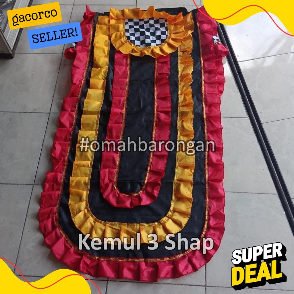 Cod Kemul Barongan Anak Sd Pentas Dewasa Warna Biru Hitam Merah Kuning Hijau