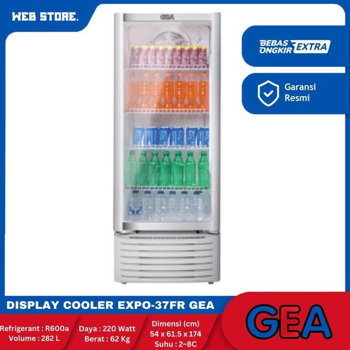 BELLYARD Display Showcase Cooler EXPO-37FR GEA / Showcase Kulkas Pendingin Minuman 1 Pintu 282 Liter