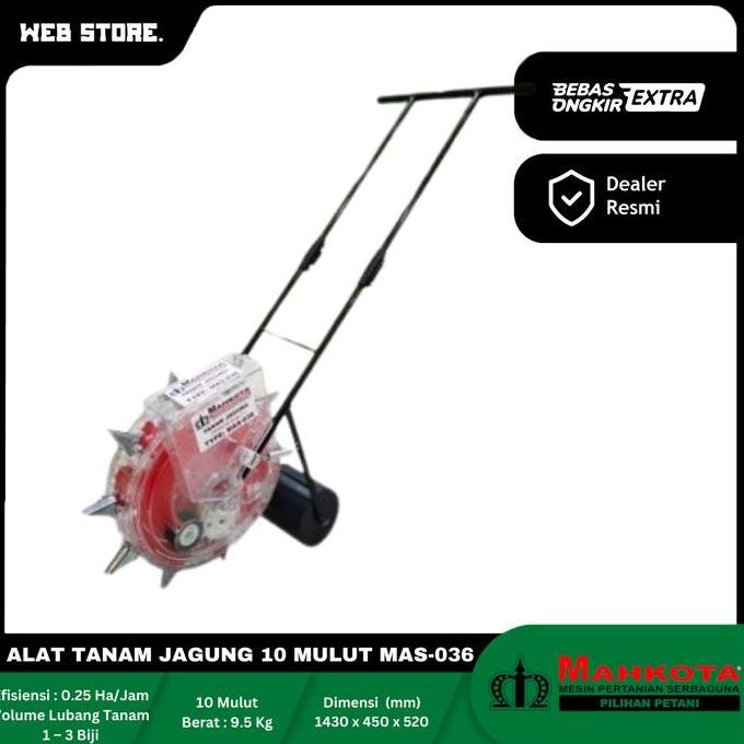 BELLYARD Alat Tanam Jagung 10 Mulut Mahkota MAS 036 Alat Tanam Biji-Bijian Mahkota MAS-036