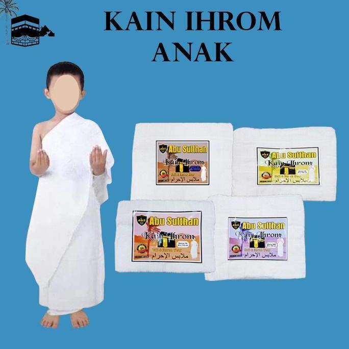 BEST SELLER KAIN IHROM ANAK LAKI LAKI TK PAUD SD SMP KATUN PREMIUM HANDUK ARDHA CAMEL MANASIK BAJU I