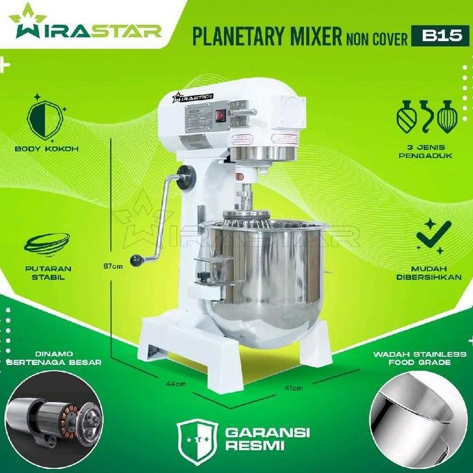 BELLYARD Mixer Roti & Kue - Planetary Mixer 15L B15 Wirastar