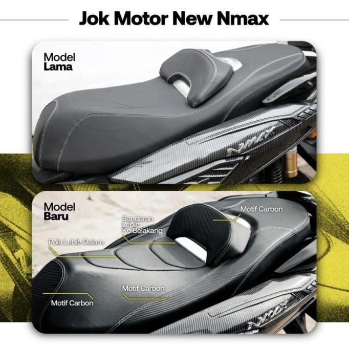 Jok Belakang Merek Nemo New Nmax 2020 2021 2023 Set Carbon