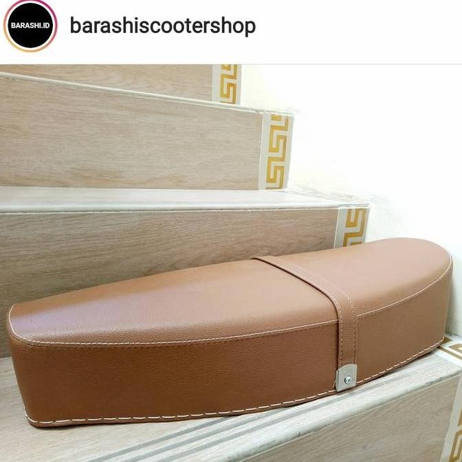 jok panjang vespa largeframe super sprint px series warna coklat