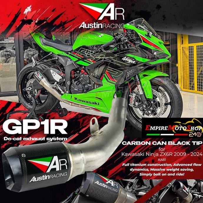 AR Knalpot Austin Racing ZX6 R ZX6R ZX636 2019 Up  Half System De Cat  GP1R GP1 R