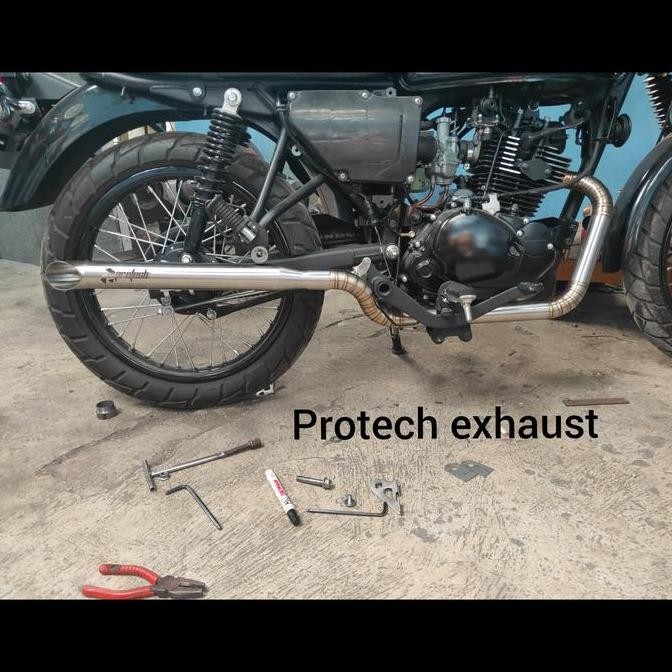knalpot freeflow racing protech kawasaki STD SE Estrella W175 cafe