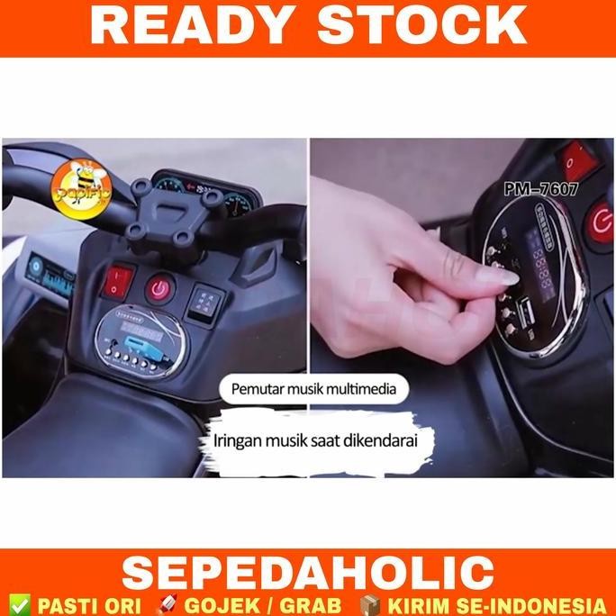 Mobil Mobilan Aki Anak PACIFIC PM 7607 ATV Mainan Remote Control
