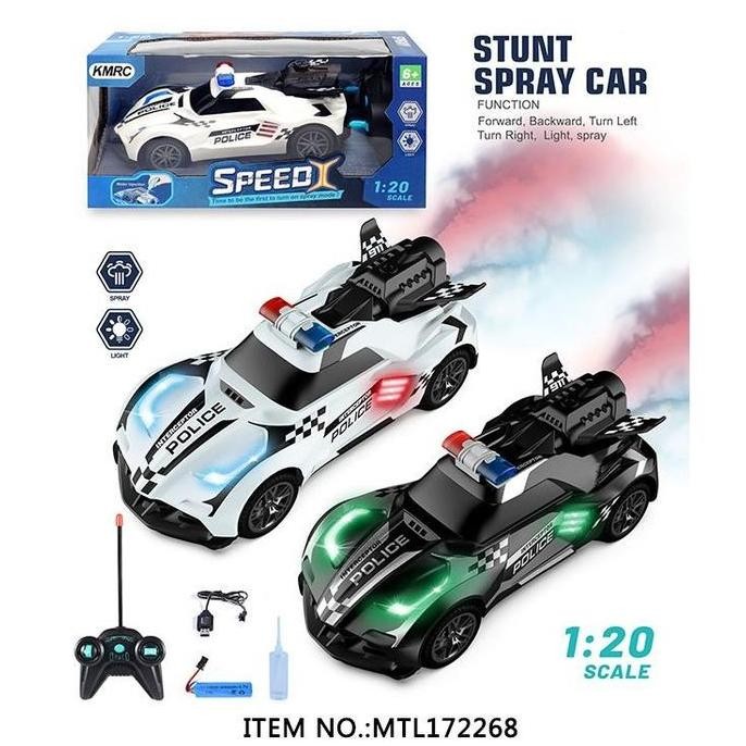 Mainan RC SPEED POLICE 1:20 SPRAY RC Asap RC Mobil Remote Control Asap