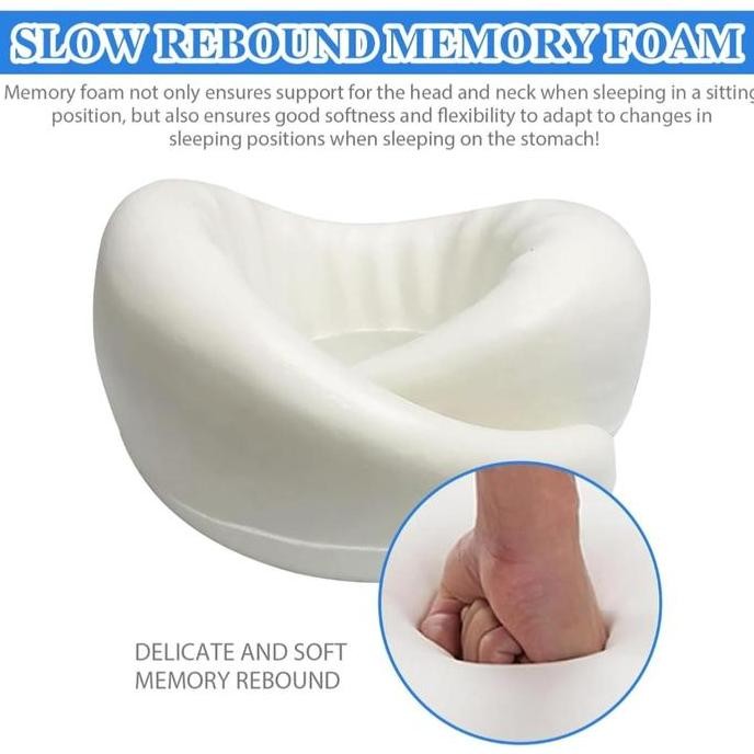 Bantal Leher Smart Comfort Siput U Shape Travel Neck Ostrich Pillow Memory Foam With Sleepmask Free 