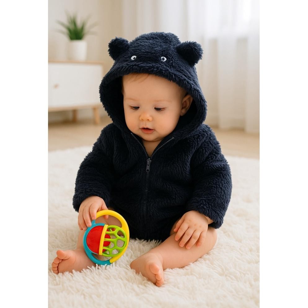 Bf888S Jaket Anak Bayi & Balita Bludru Polos Sweater Anak Korea Bahan Bulu Import 0-2 Thn - Nyaman, 