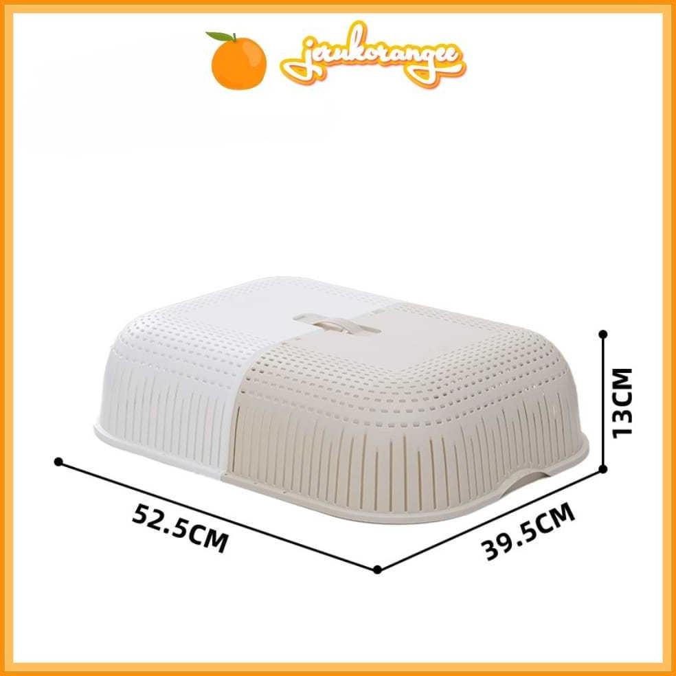 jerukorangee Tudung Saji Satori Estetik / Tudung Saji Adjustable Beige Putih / Tudung Saji Kekinian