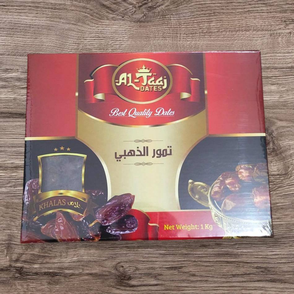 Kurma Khalas 1 Kg Al Taaj Dates Kurma Kholas
