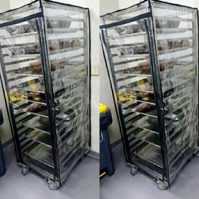Cover Plastik Penutup Rak Loyang Roti Untuk Rak 10-15 Susun