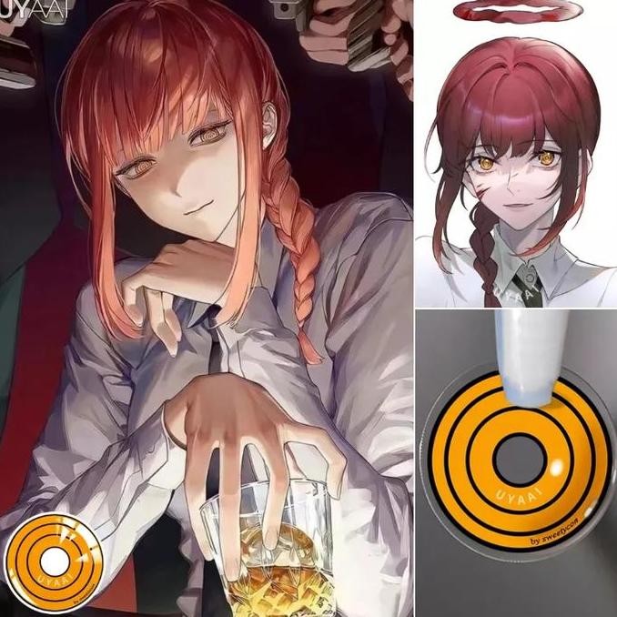 DS Softlens Lensa Kontak Karakter Cosplay Halloween Makima HF