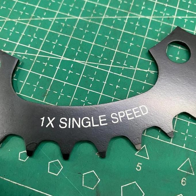 Chainring Single Speed 44T Dan 46T Exodus BCD 130 Fixie Chain Ring Hitam Sepeda MTB Folding Fixie 44