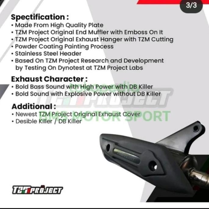 Promo knalpot tzm project std non-ss pro full pack pcx 150.ORIGINAL.. COD