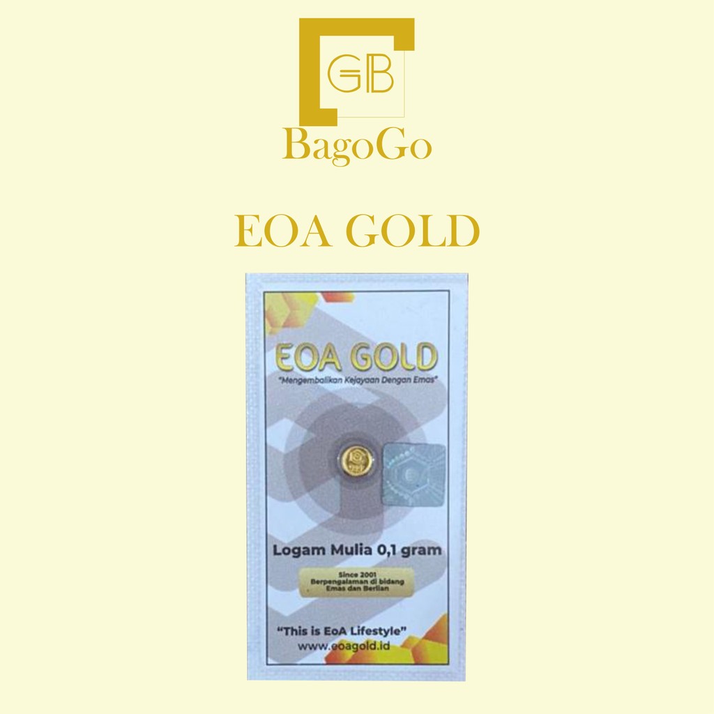 Logam Mulia Emas EOA 0.1 Gram Emas EOA Gold 24K