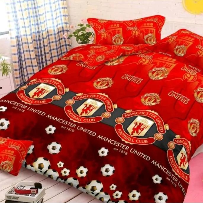 Bedcover set motif bola#bedcover bola Lembut Bantal Katun Sarung