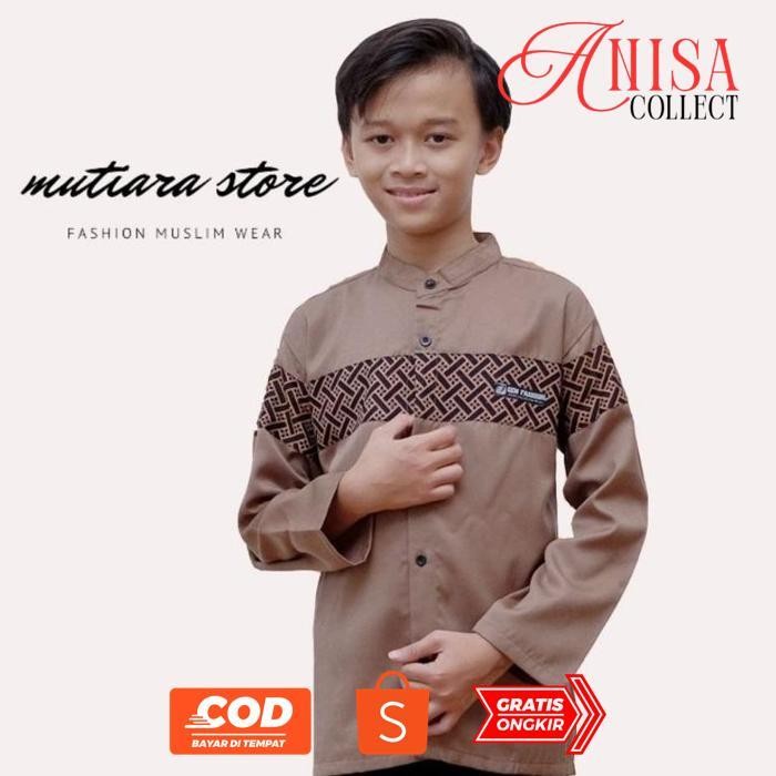 Promo Koko anak / koko anak tanggung pria lengan panjang / koko  anak hadroh el rumi Termurah