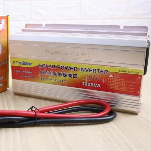 HARGA DISC - Inverter DC to AC 3000 Watt DC 12V ke AC PLN 220V SUOER SUA-3000A