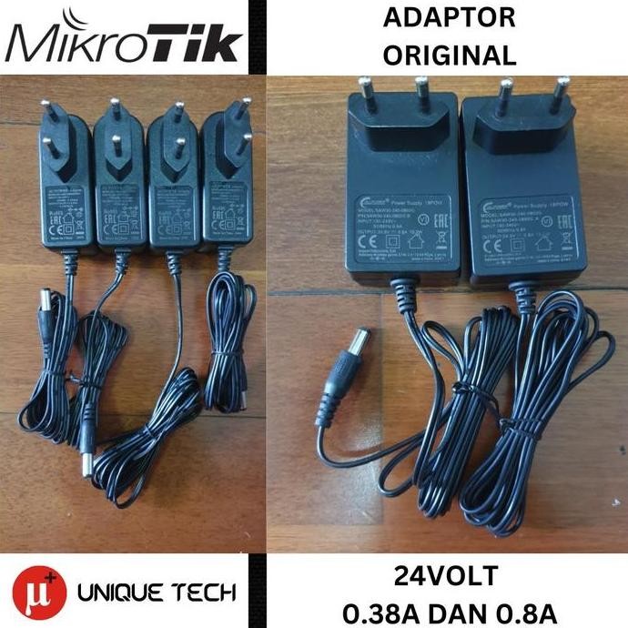 POWER ADAPTOR MIKROTIK 24V 0.38A 0.8A 1.2A ORIGINAL DC 5.5MM 24 V