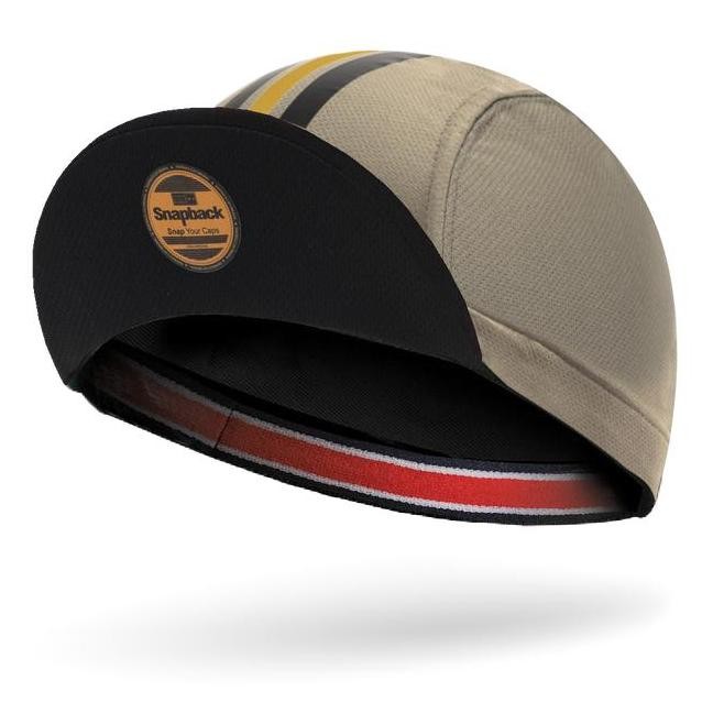 Topi Sepeda Snapba Dewasa Hijau Strip Hitam Kuning Supreme