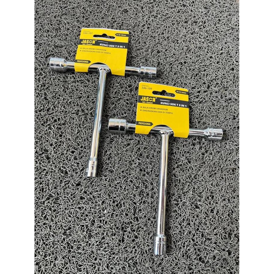 jhonxie- KUNCI T 3IN1 Kunci T 3 ukuran Pendek Jason Kunci Sok Type - T Kunci T 10-12-14 / 8-10-12