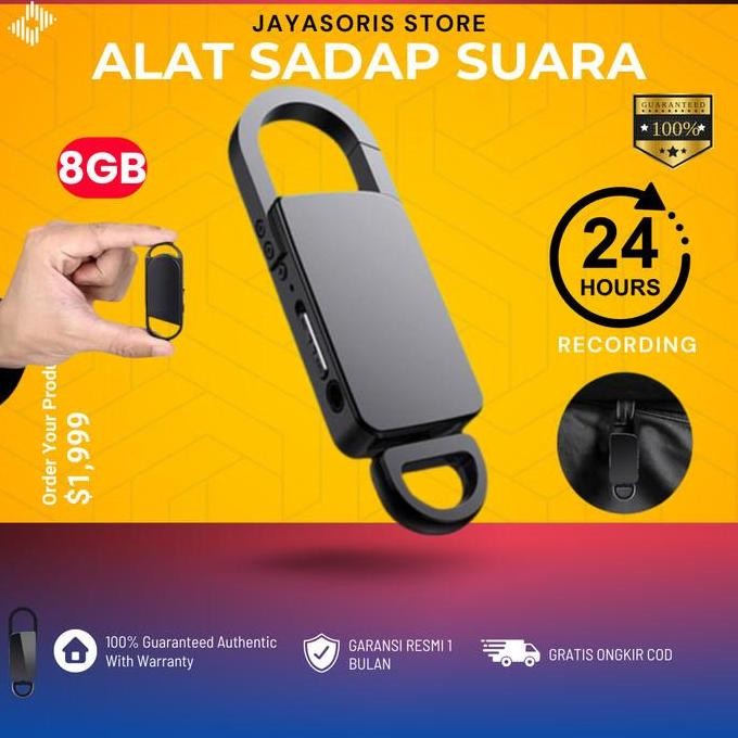 Perekam Suara Mini Tersembunyi Voice Recorder Alat Sadap Suara JS46