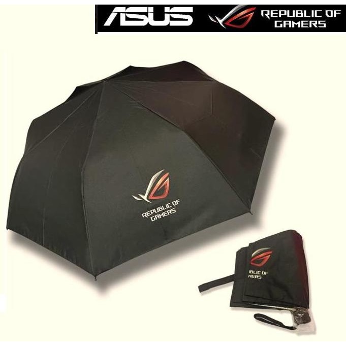 Payung Lipat Fashion Cowok Cewek Design Logo Asus Rog Terbaru Original