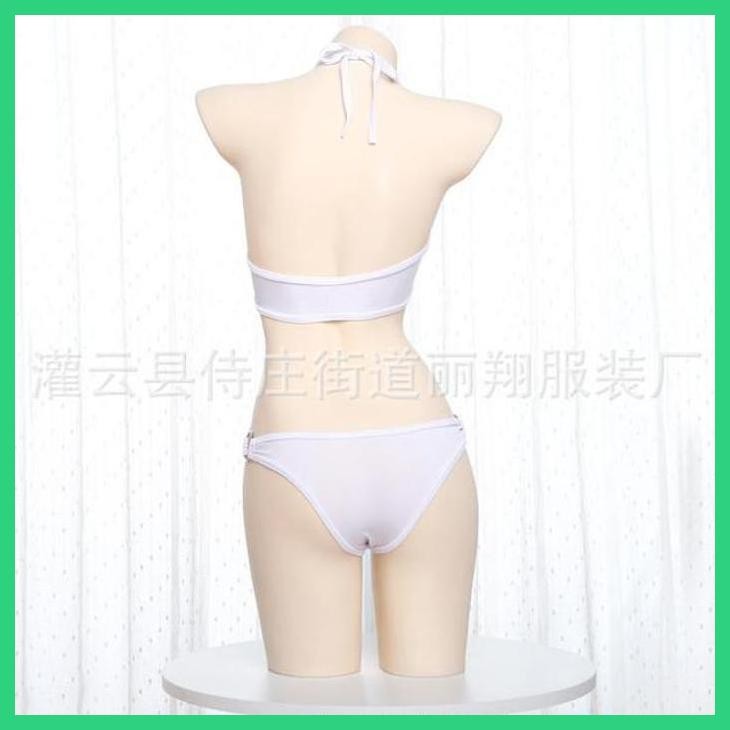PROMO LI-107 WHITE SWIMSUIT BAJU RENANG BIKINI JEPANG SEKSI SEXY COSPLAY - COSPLAY DRAMA PRANK FILM 