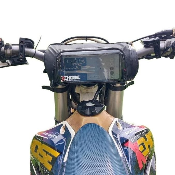 Tas Stang Motor Xdhose Handlebar Bag Transfaran Gps, Hp Android Waterproof Trail Adventure Enduro Tr