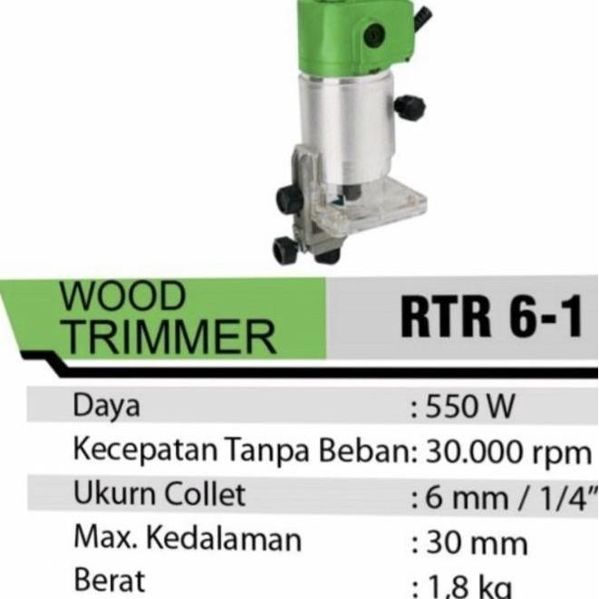 STARK- Mesin Trimmer RYU - Wood Trimmer RTR6-1 - Trimer RTR 6-1 Profil Router