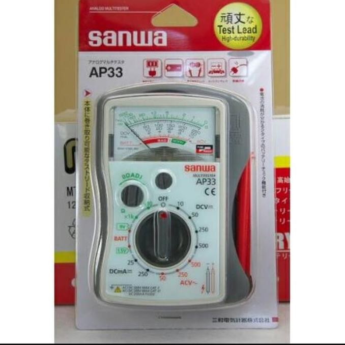 SANWA AP33 POCKET ANALOG MULTIMETER MULTITESTER AVOMETER ORIGINAL 100% ORIGINAL DAN TERPERCAYA
