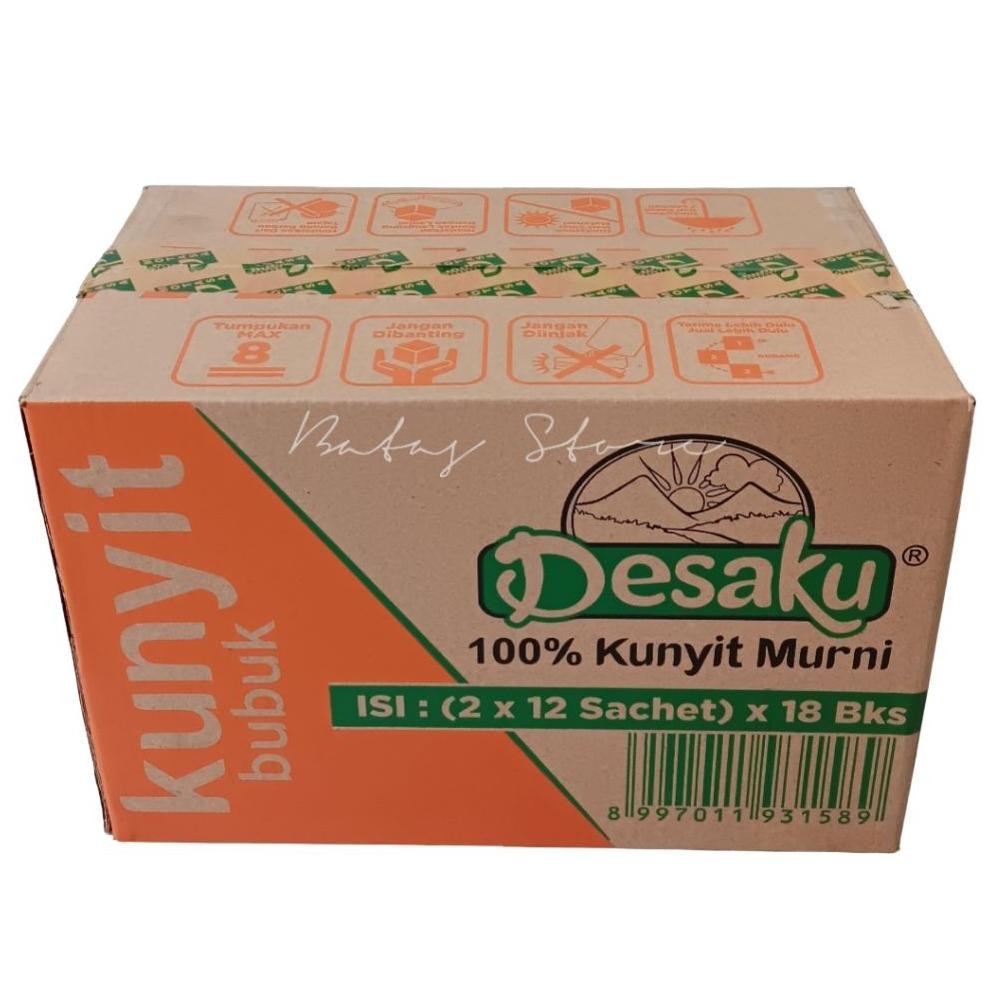 Desaku Kunyit Bubuk 1 Dus 2 x 12 sachet x 18 pack