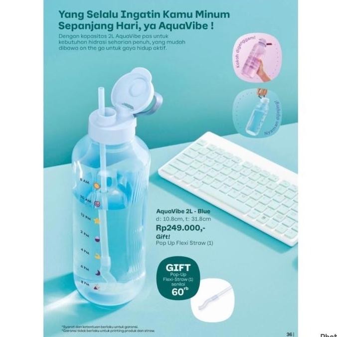 Botol Minum 2 Liter Tupperware 1 Pc