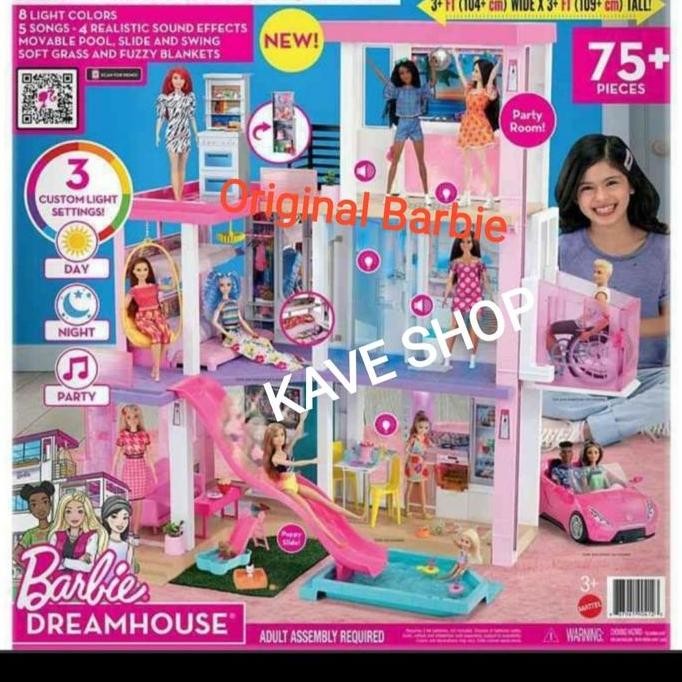 Rumah Boneka Barbie Dreamhouse 3 lantai - Original BARBIE MATTEL - NEW